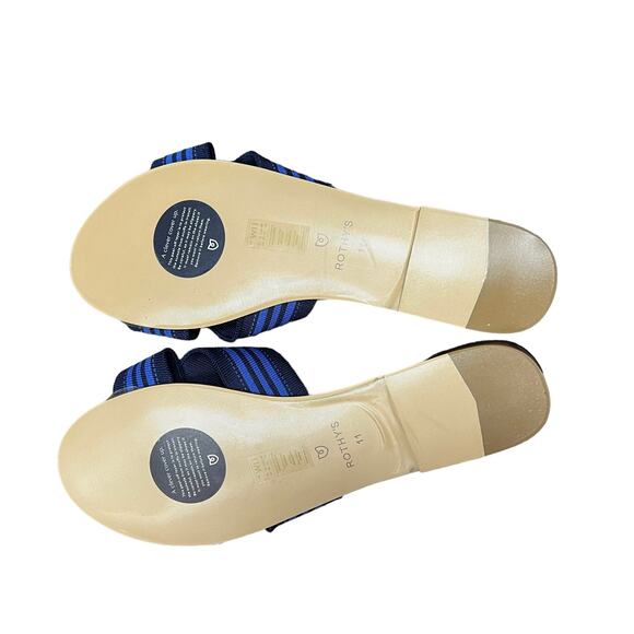 NEW Rothy’s The Knot‎ Cobalt Stripe Sandals Women’s Size 11 - Picture 6 of 8